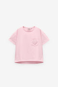 T-SHIRT COM BOLSO BORDADO