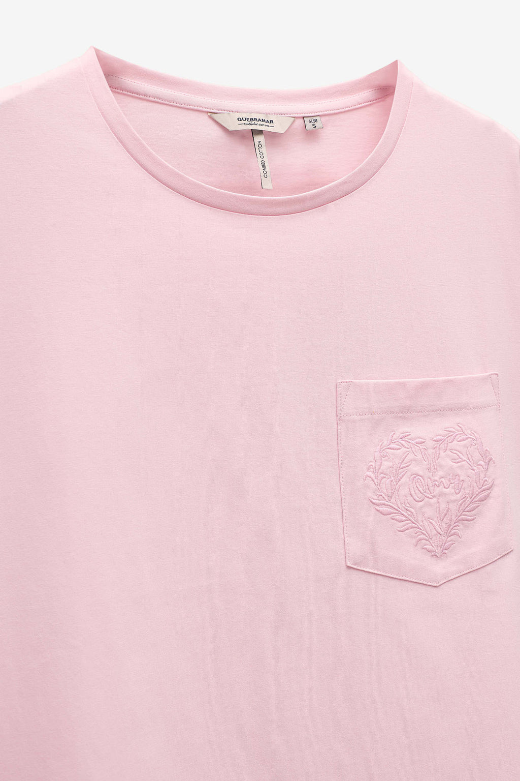 T-SHIRT COM BOLSO BORDADO