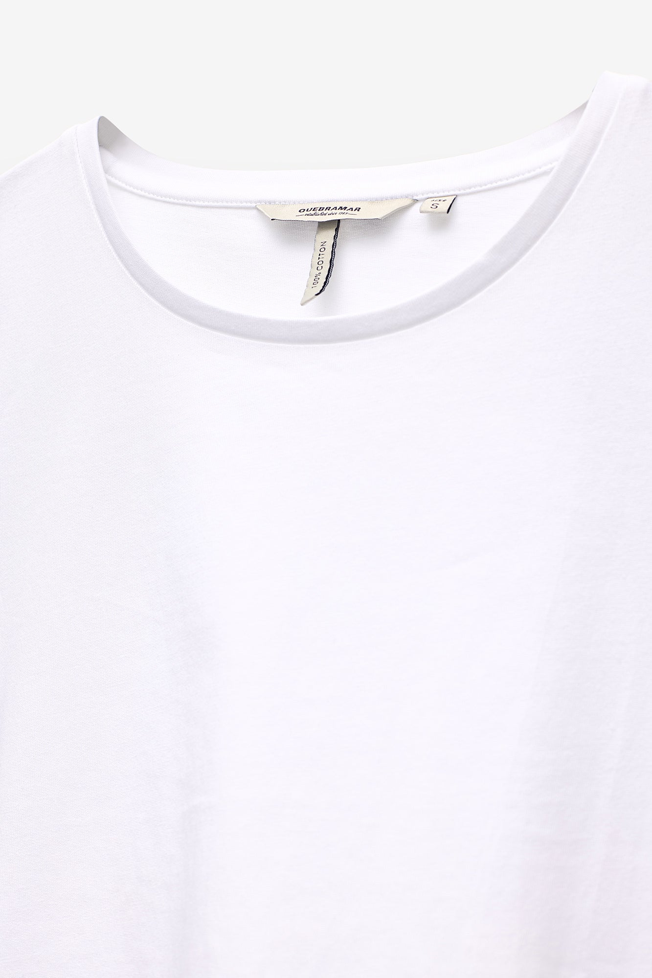 T-SHIRT COM RIBS A CONTRASTE
