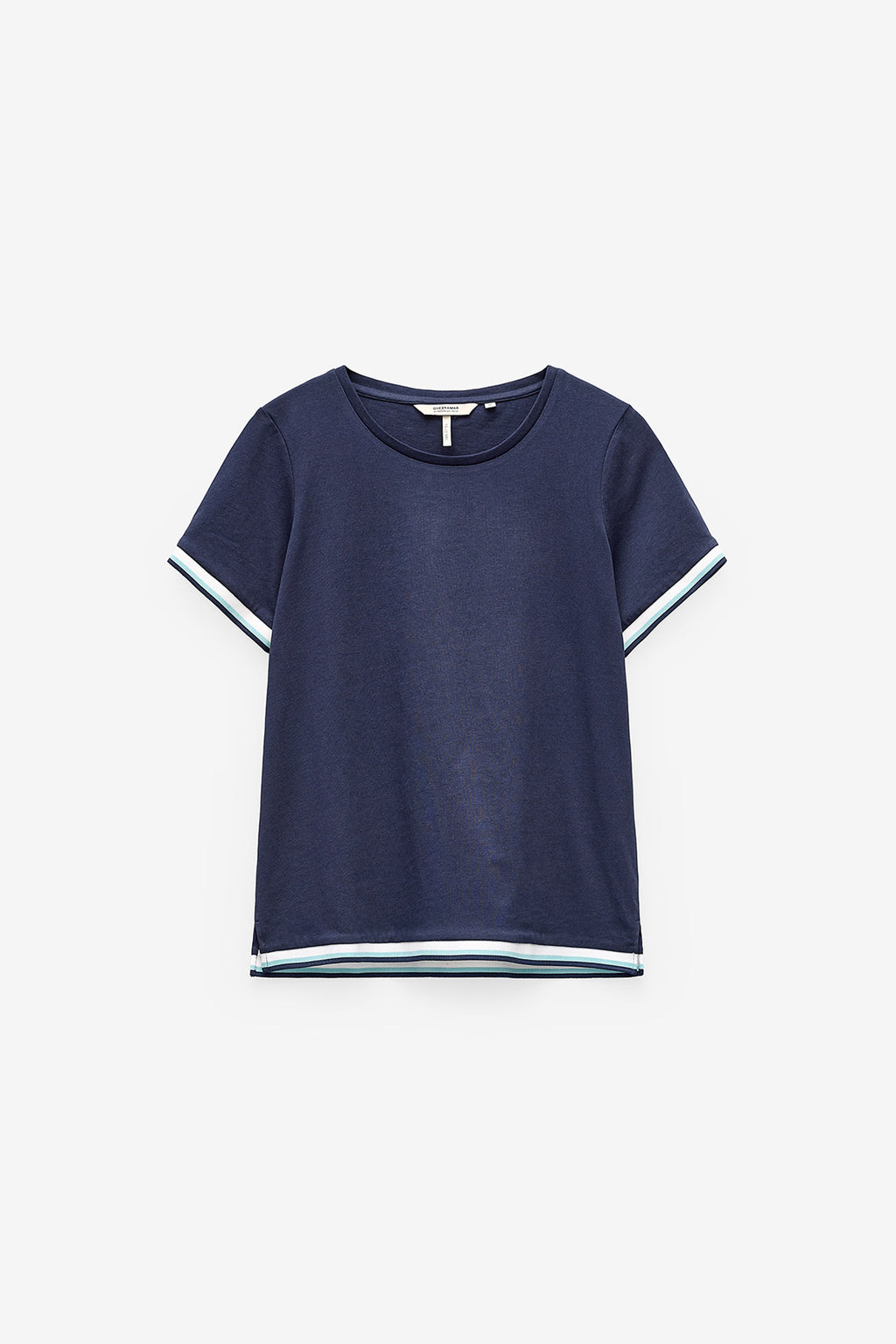 CAMISETA CON RIBETE A CONTRASTE