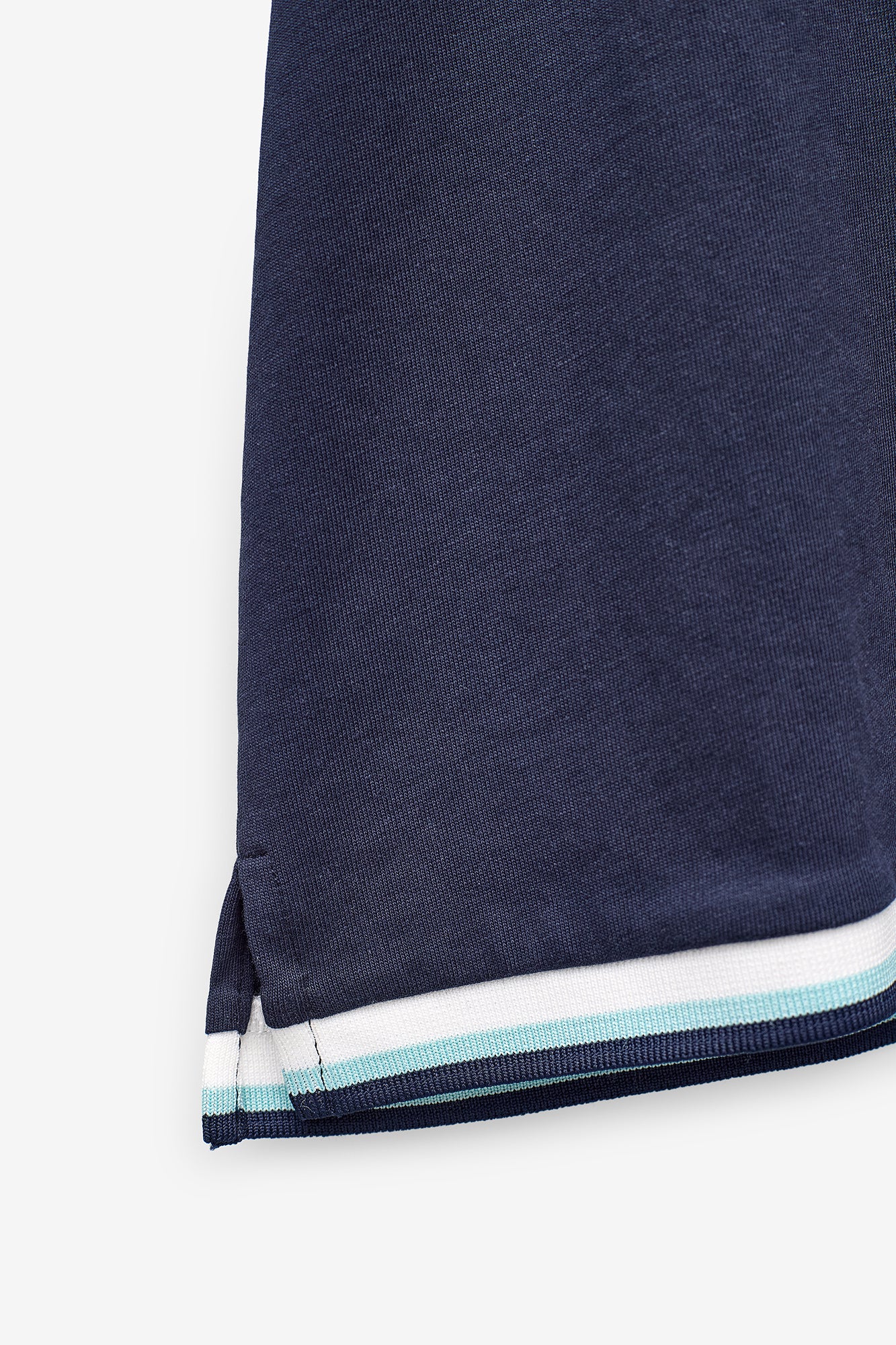 T-SHIRT COM RIBS A CONTRASTE