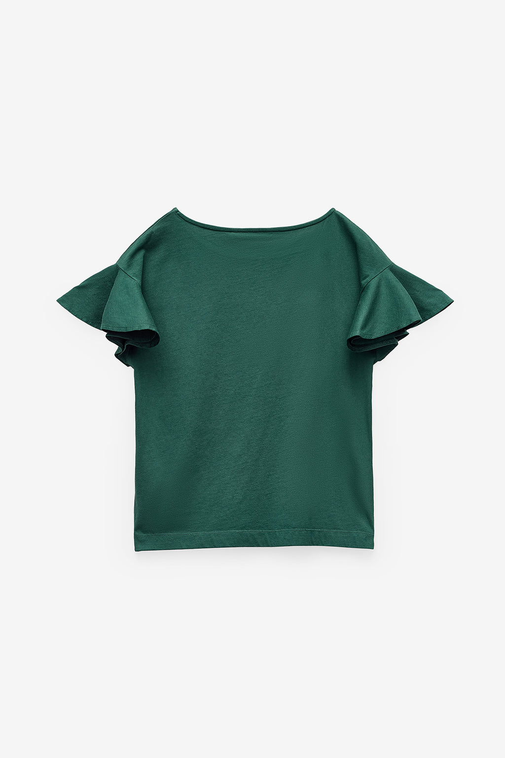 CAMISETA CON VOLANTE EN LA MANGA