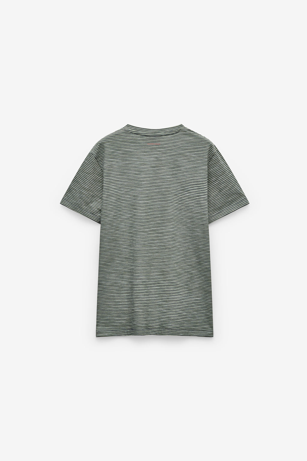 T-SHIRT ÀS RISCAS COM LOGO EM CONTRASTE