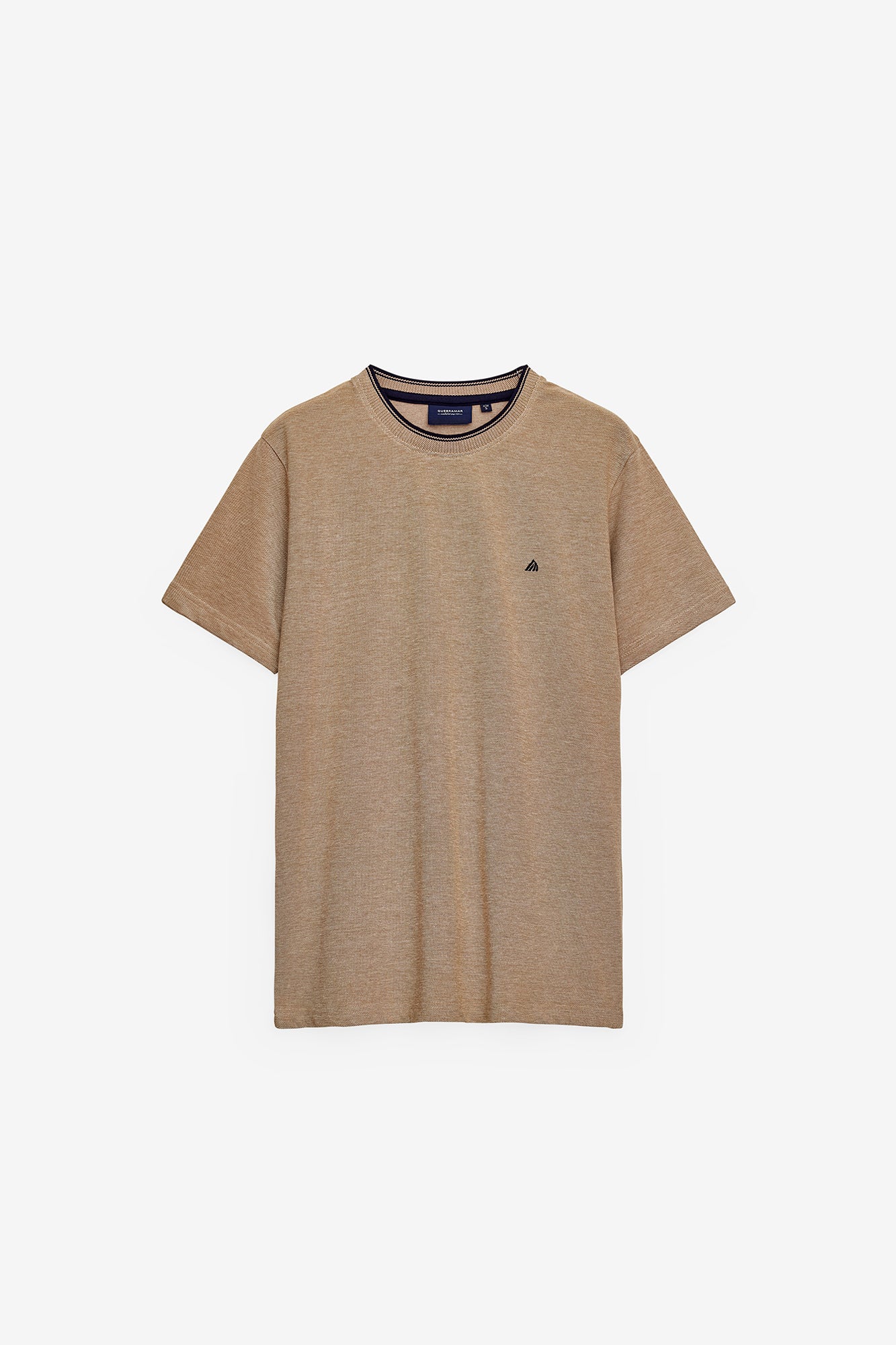 T-SHIRT EM PIQUET EFEITO OXFORD