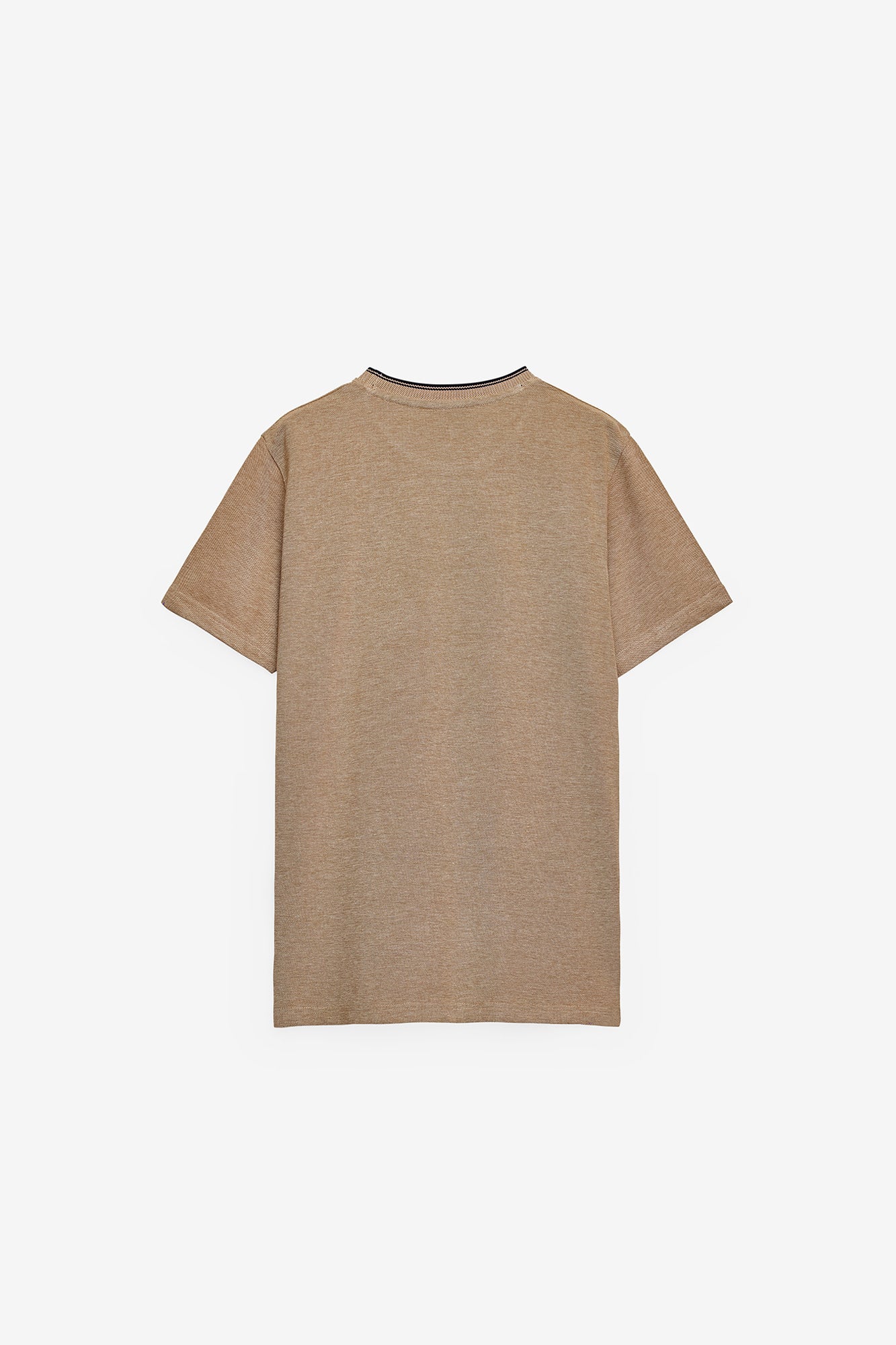 T-SHIRT EM PIQUET EFEITO OXFORD