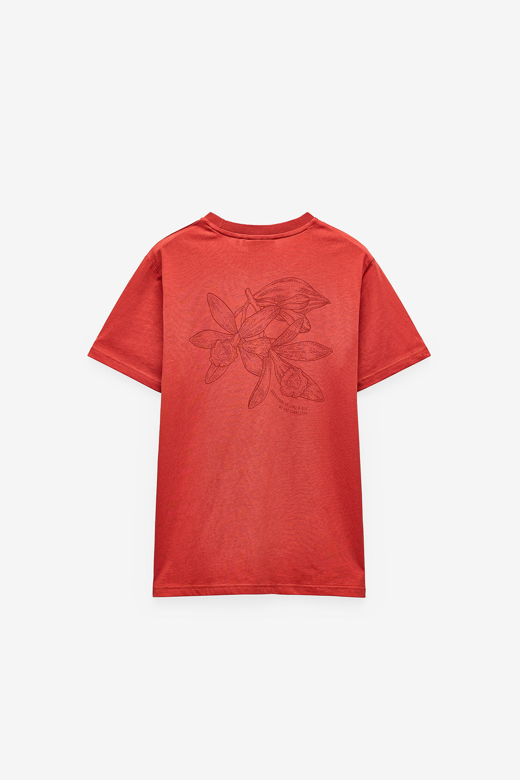 T-SHIRT COM ESTAMPADO FLORAL NAS COSTAS