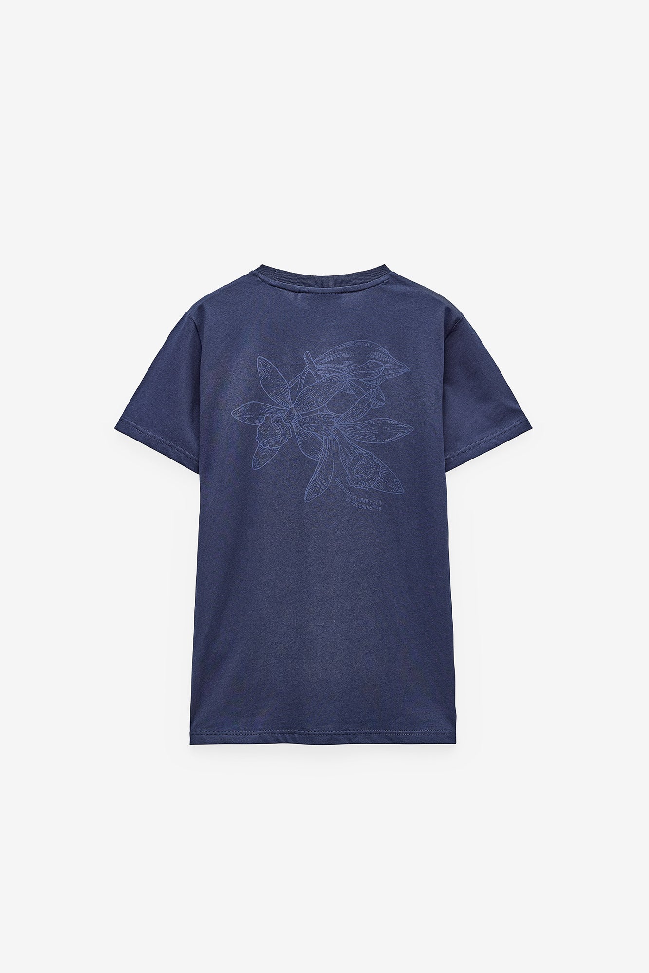 T-SHIRT COM ESTAMPADO FLORAL NAS COSTAS