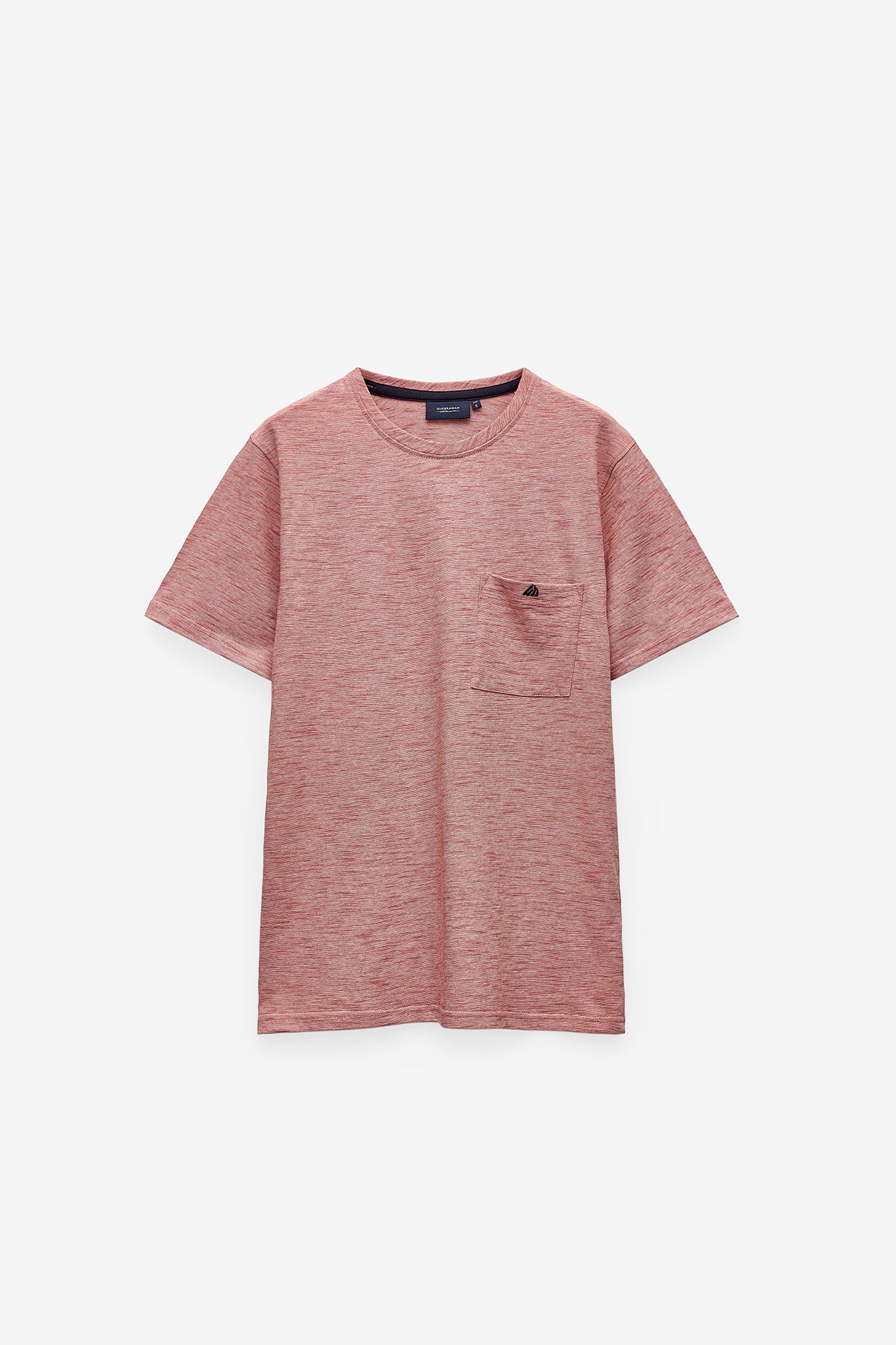 T-SHIRT COM MICRO-RISCAS E BOLSO