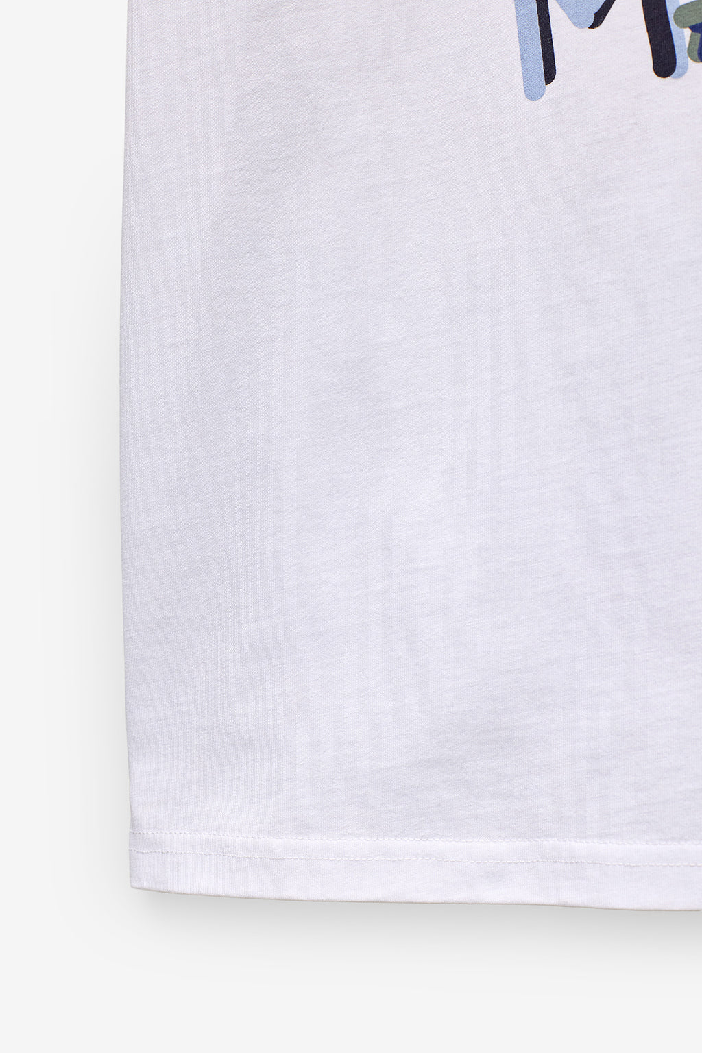 T-SHIRT COM PRINT QUEBRAMAR