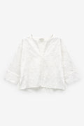 TÚNICA BORDADA COM MEIA MANGA