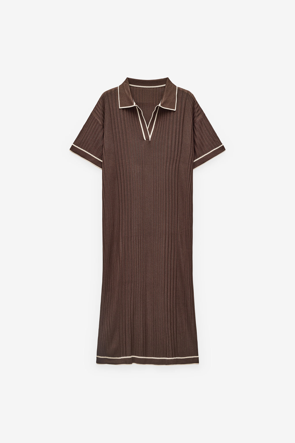 VESTIDO MALHA COM GOLA DE POLO