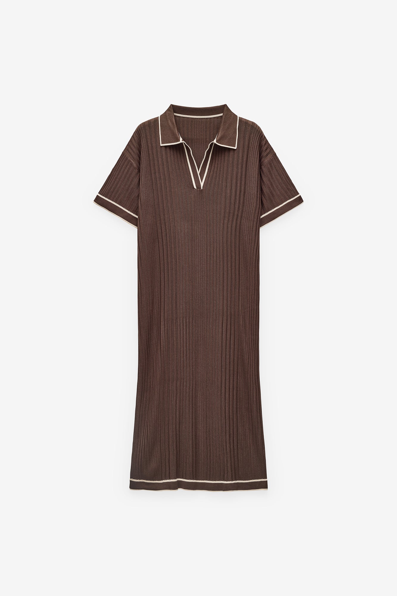 VESTIDO MALHA COM GOLA DE POLO