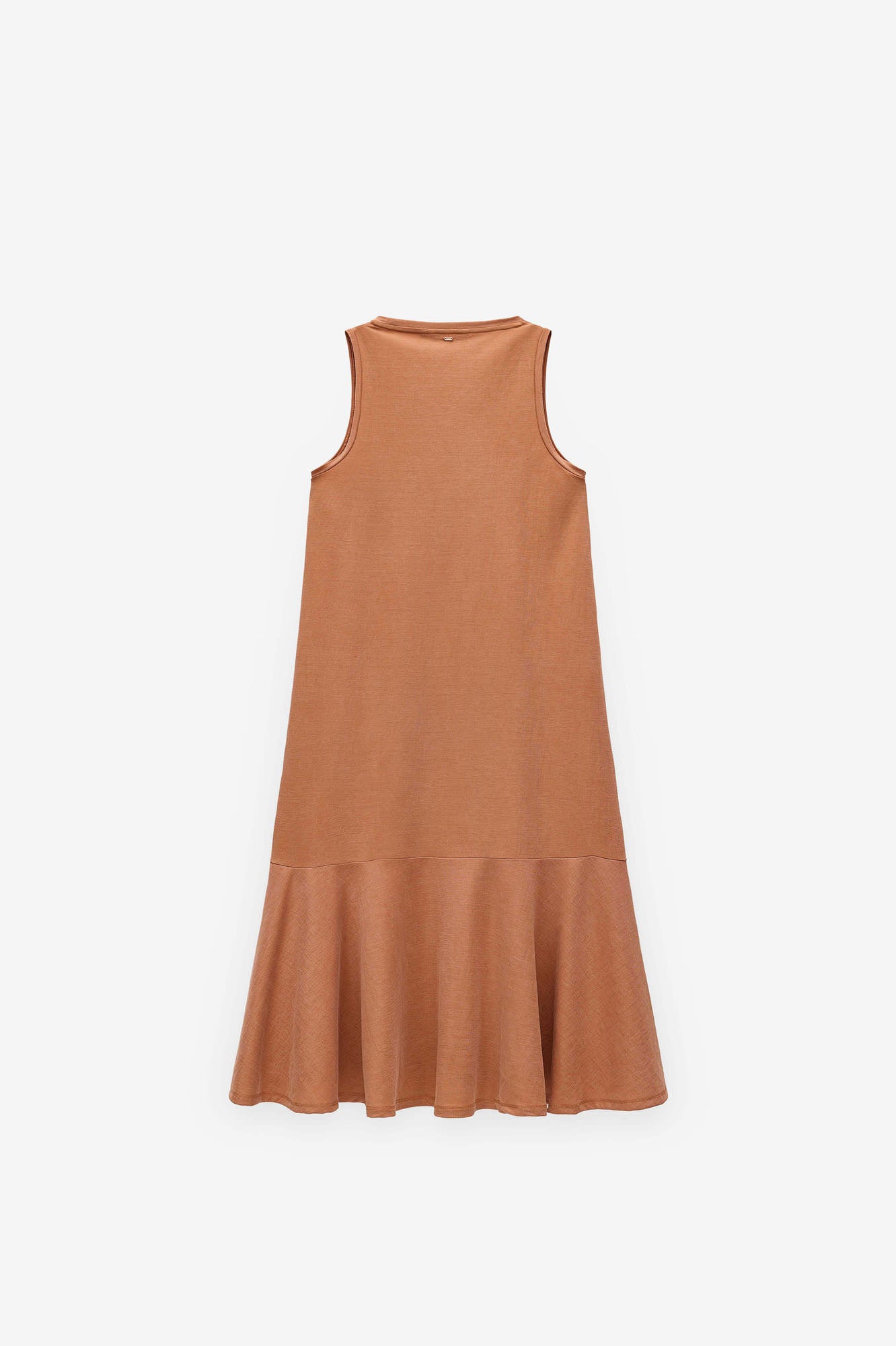 VESTIDO MIDI COM FOLHO