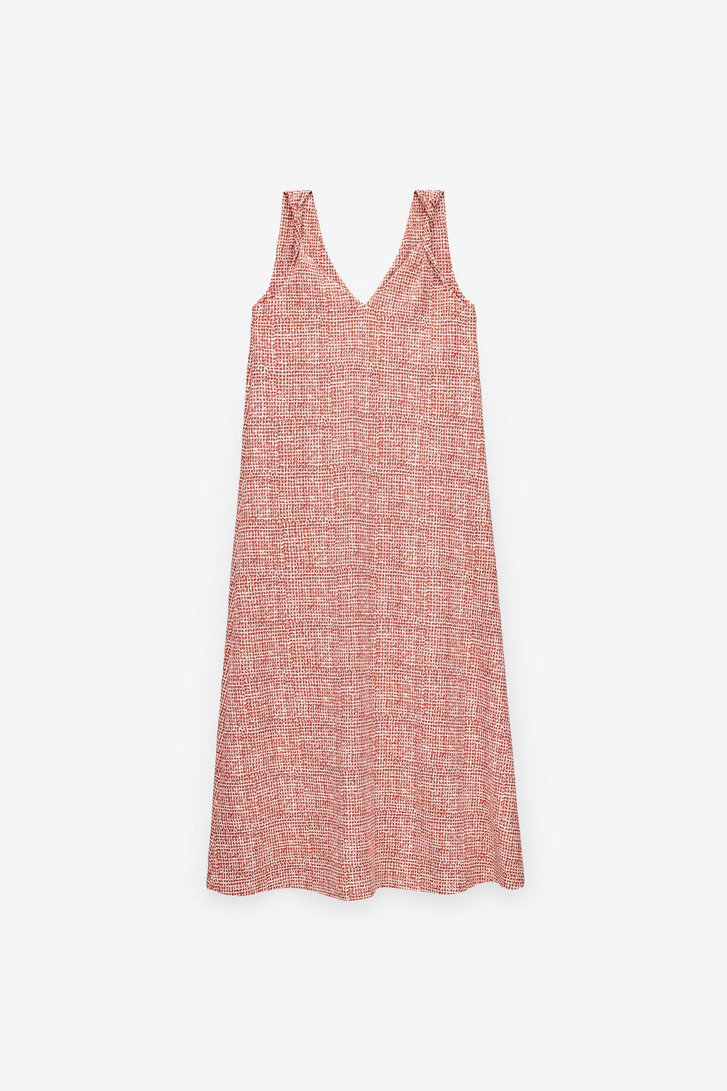 VESTIDO ESTAMPADO COM ALÇAS TORCIDAS