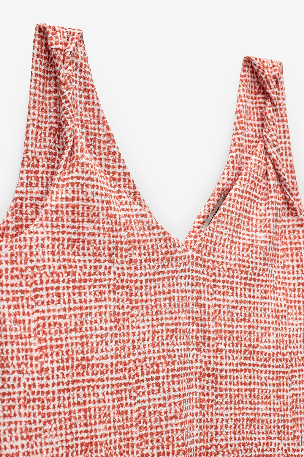 VESTIDO ESTAMPADO COM ALÇAS TORCIDAS