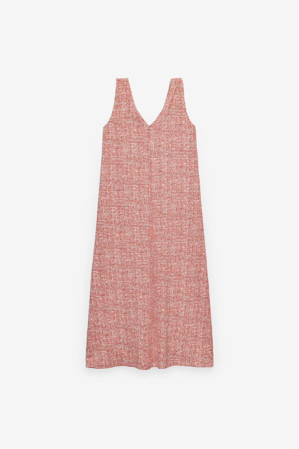 VESTIDO ESTAMPADO COM ALÇAS TORCIDAS