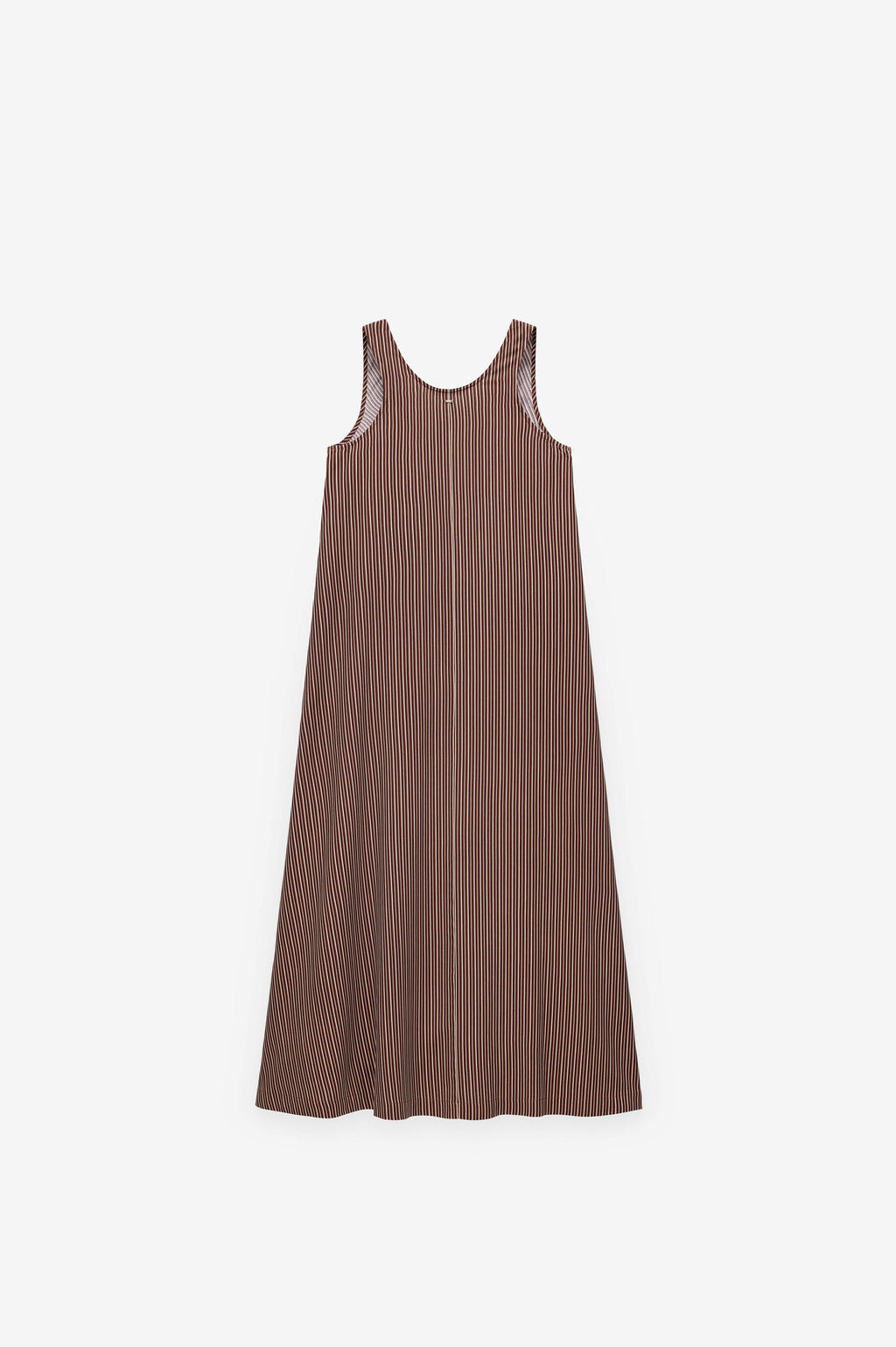 VESTIDO DE ALÇAS COMPRIDO ÀS RISCAS
