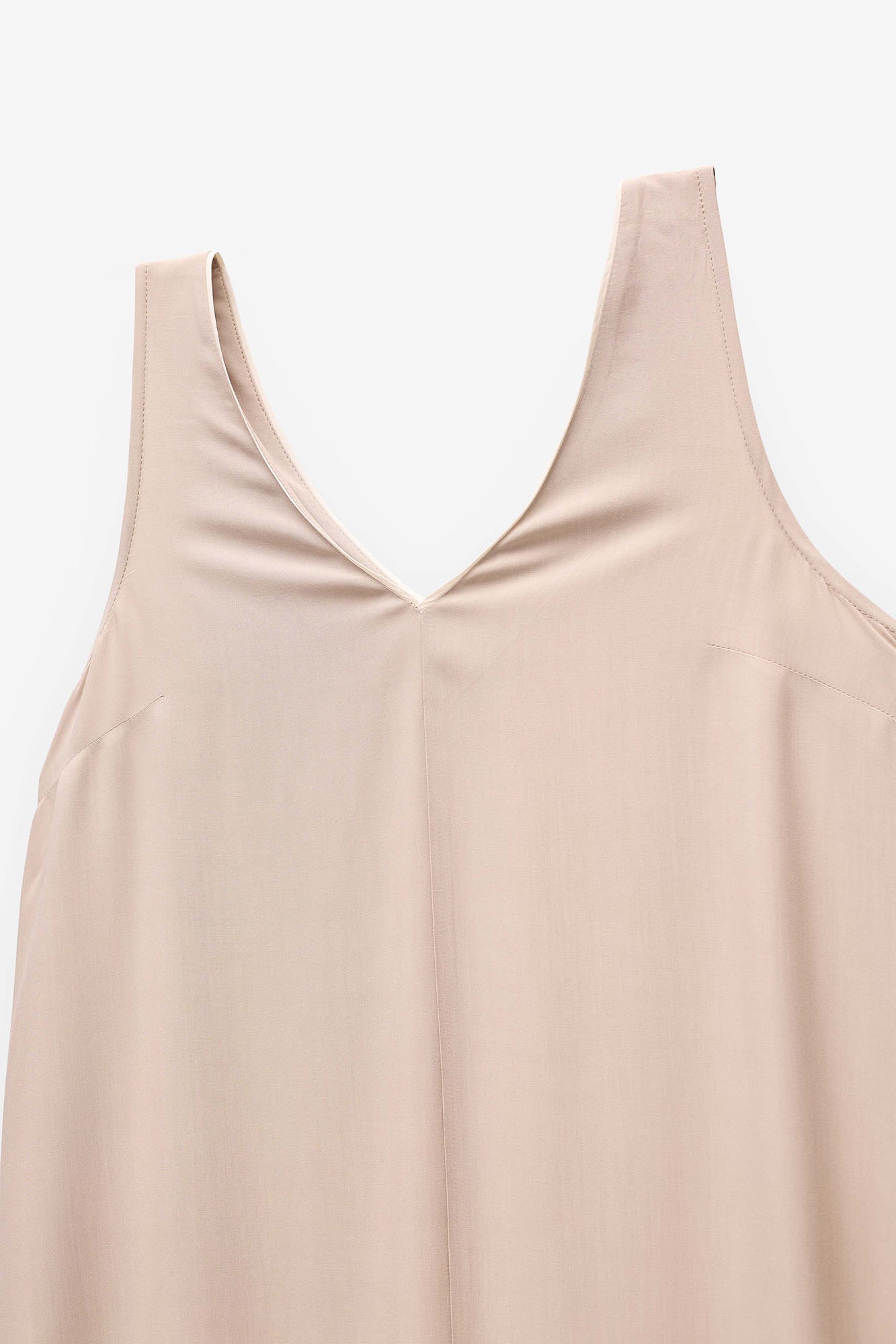 VESTIDO LISO COMPRIDO COM CONTRASTES