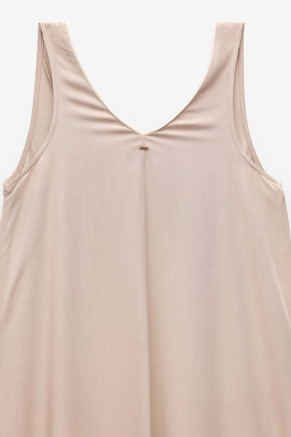 VESTIDO LISO COMPRIDO COM CONTRASTES