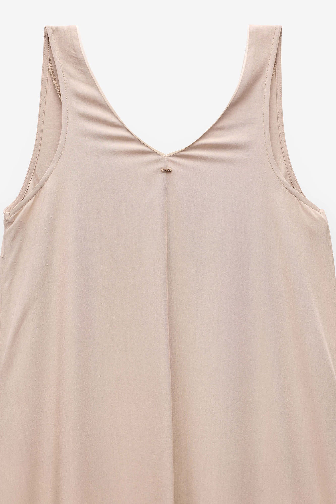VESTIDO LISO COMPRIDO COM CONTRASTES