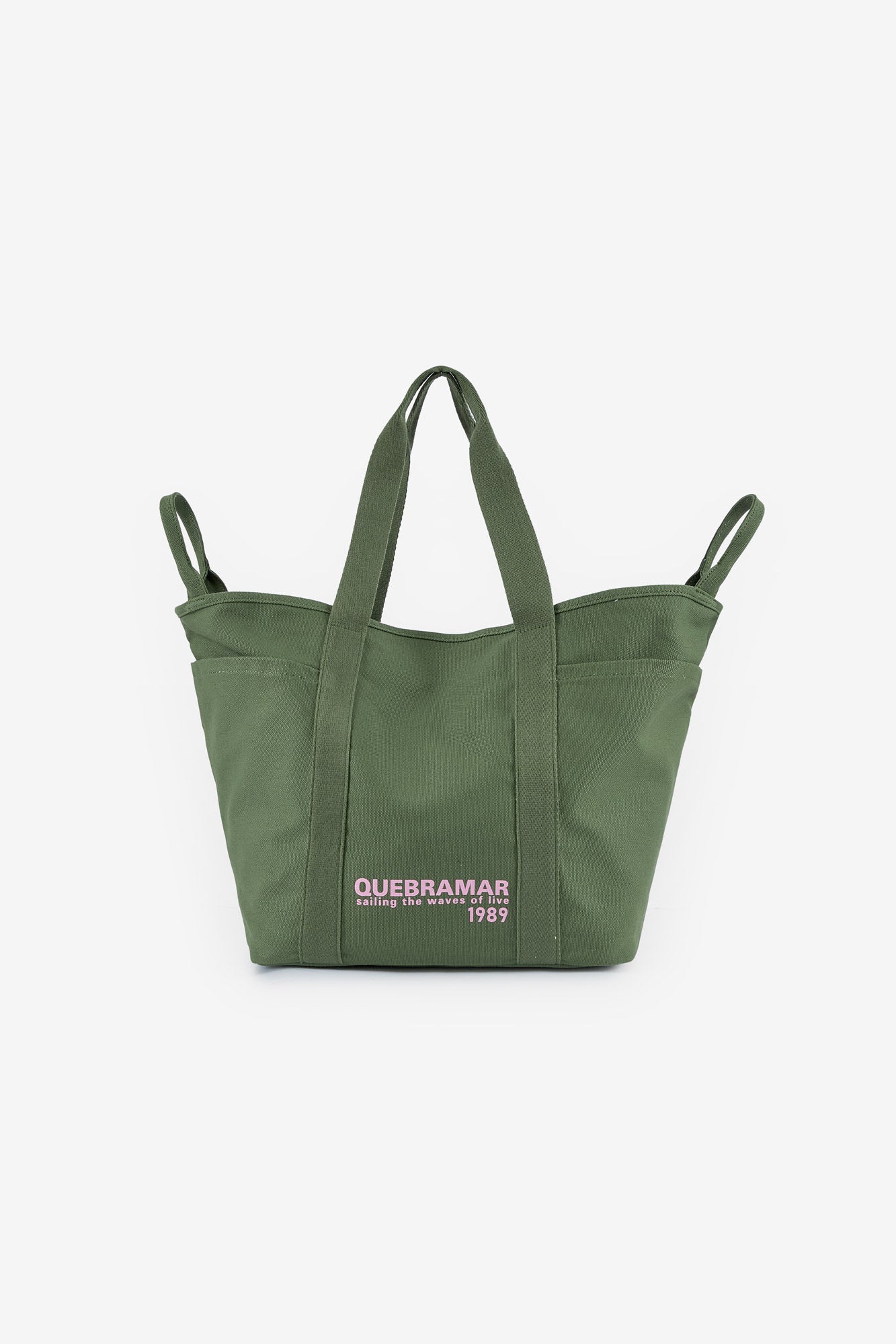BOLSO DE PLAYA EN LONA CON ESTAMPADO