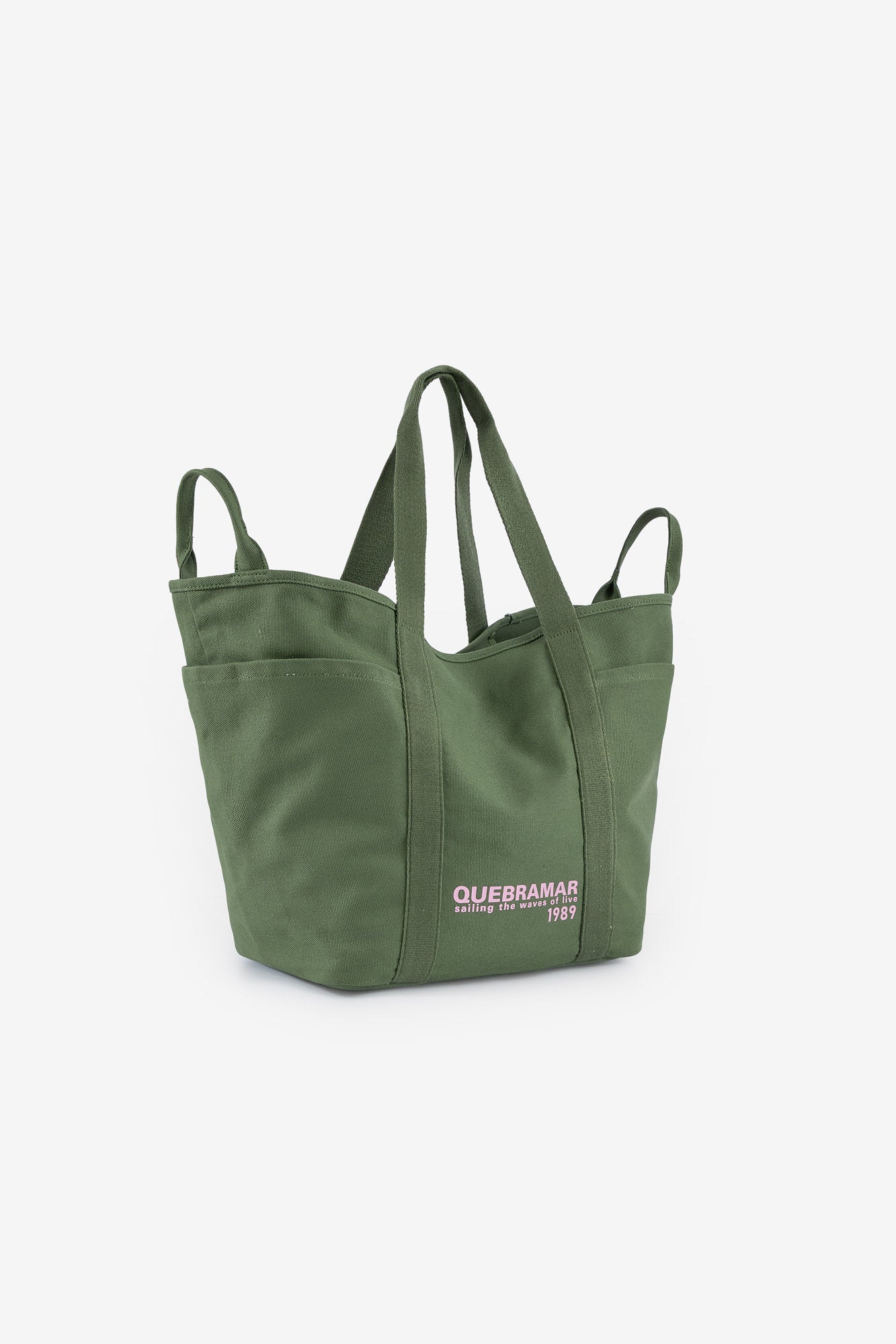 BOLSO DE PLAYA EN LONA CON ESTAMPADO