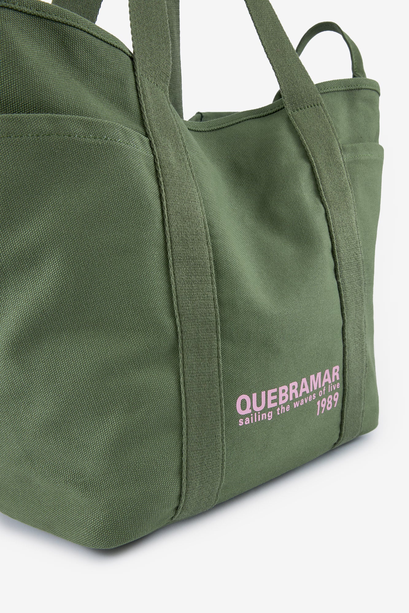 BOLSO DE PLAYA EN LONA CON ESTAMPADO
