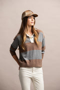 POLO DE MALHA ÀS RISCAS