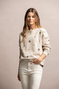 SWEATSHIRT COM APLICAÇÕES BRILHANTES