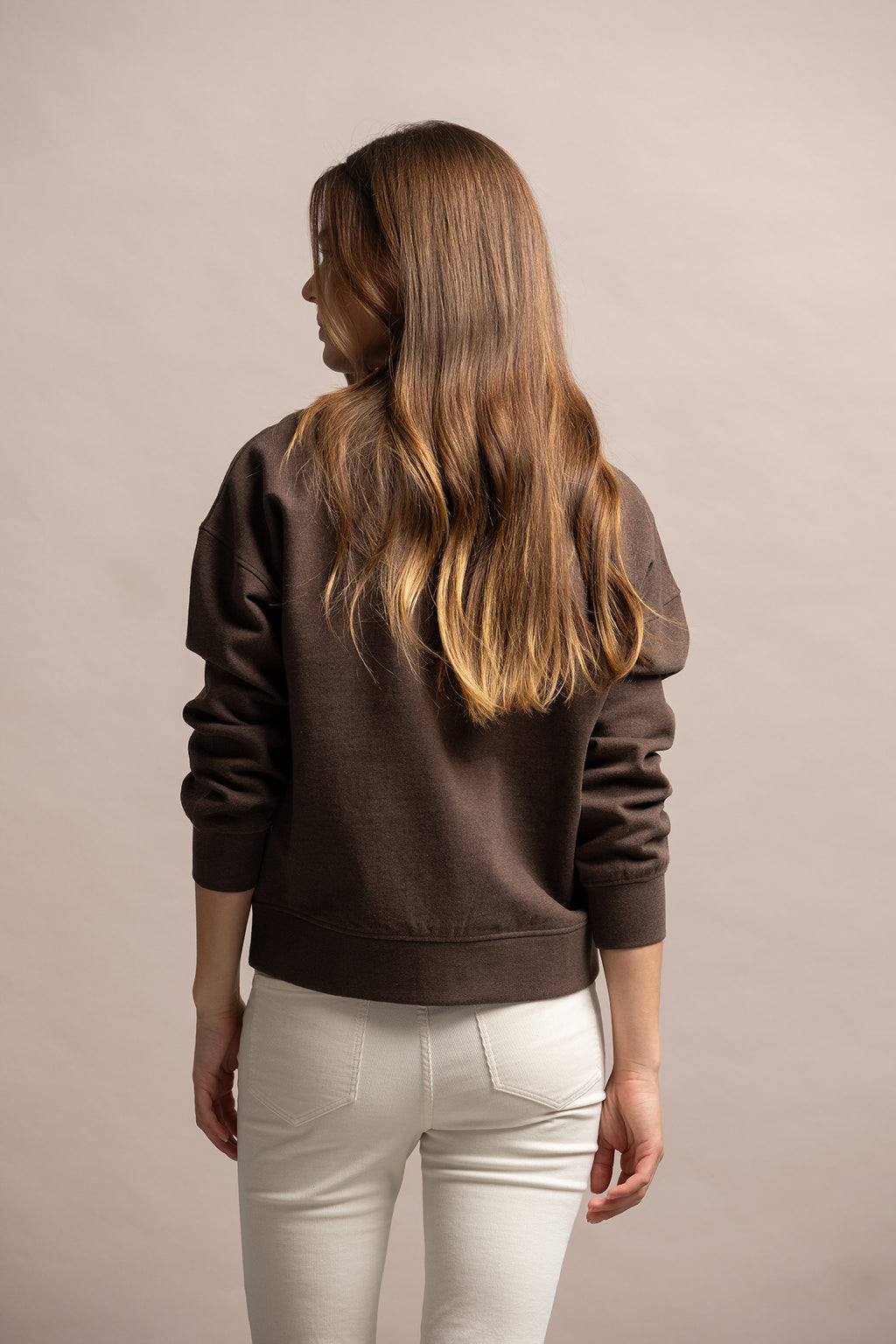 SWEATSHIRT BÁSICA COM DECOTE REDONDO