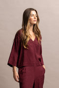 TÚNICA JACQUARD DECOTE EM V