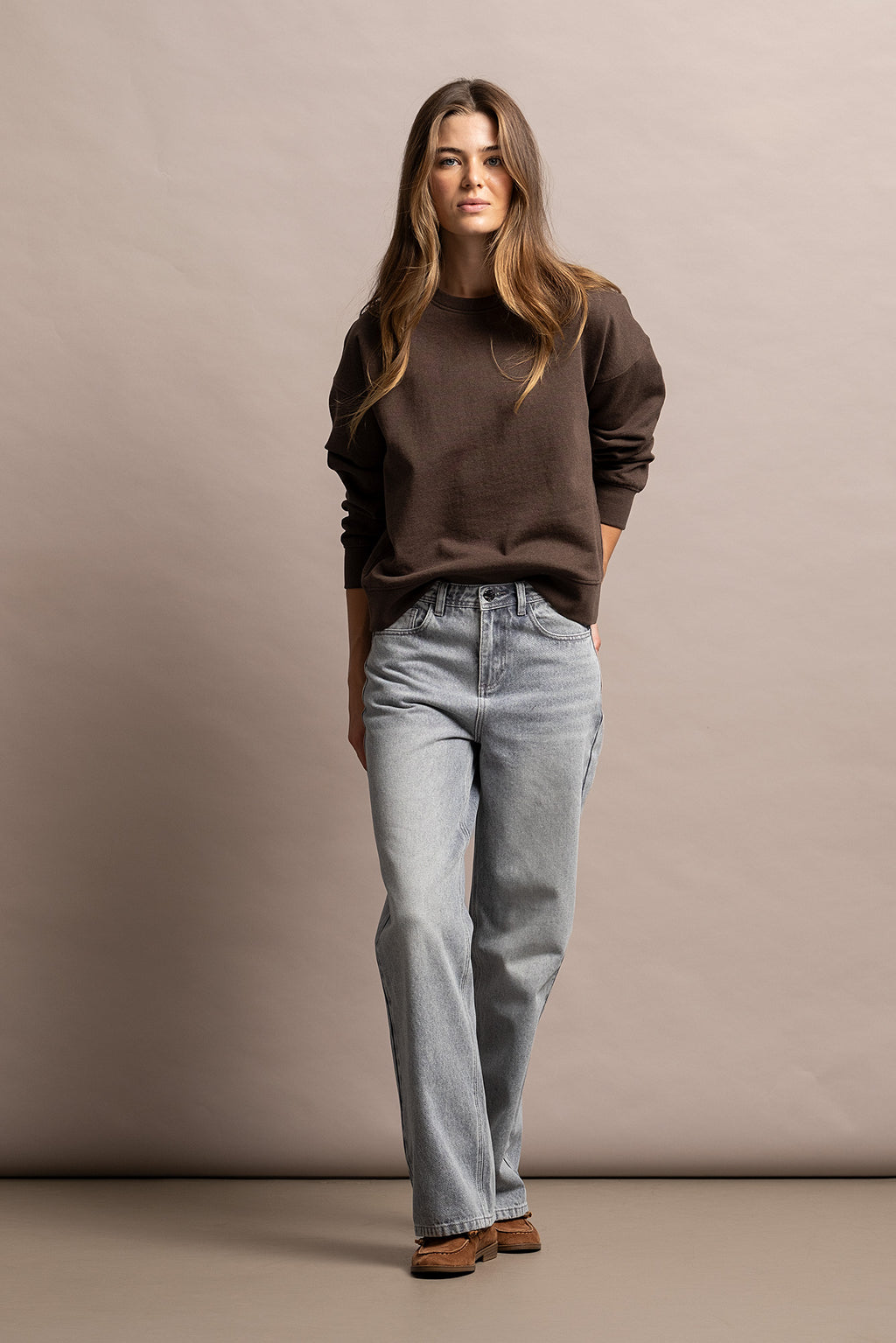 CALÇAS DENIM WIDE LEG