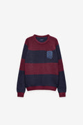CAMISETA DE ESCOTE REDONDO CON RAYAS COLEGIALES