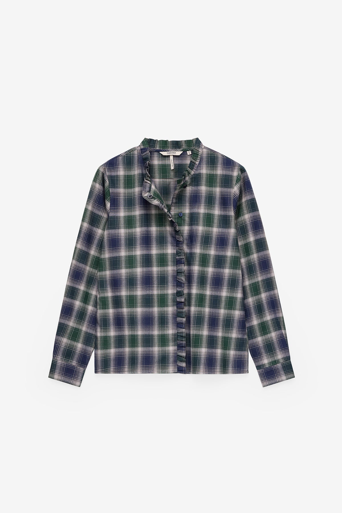 CAMISA DE CUELLO MAO A CUADROS