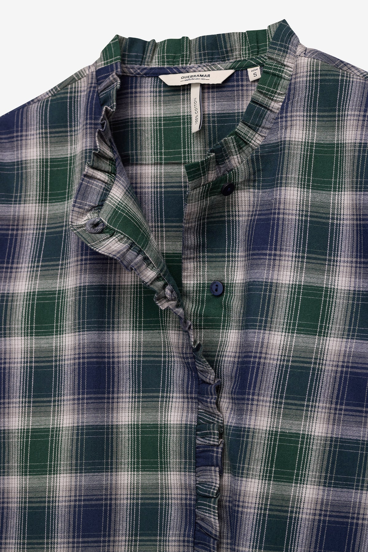 CAMISA DE CUELLO MAO A CUADROS
