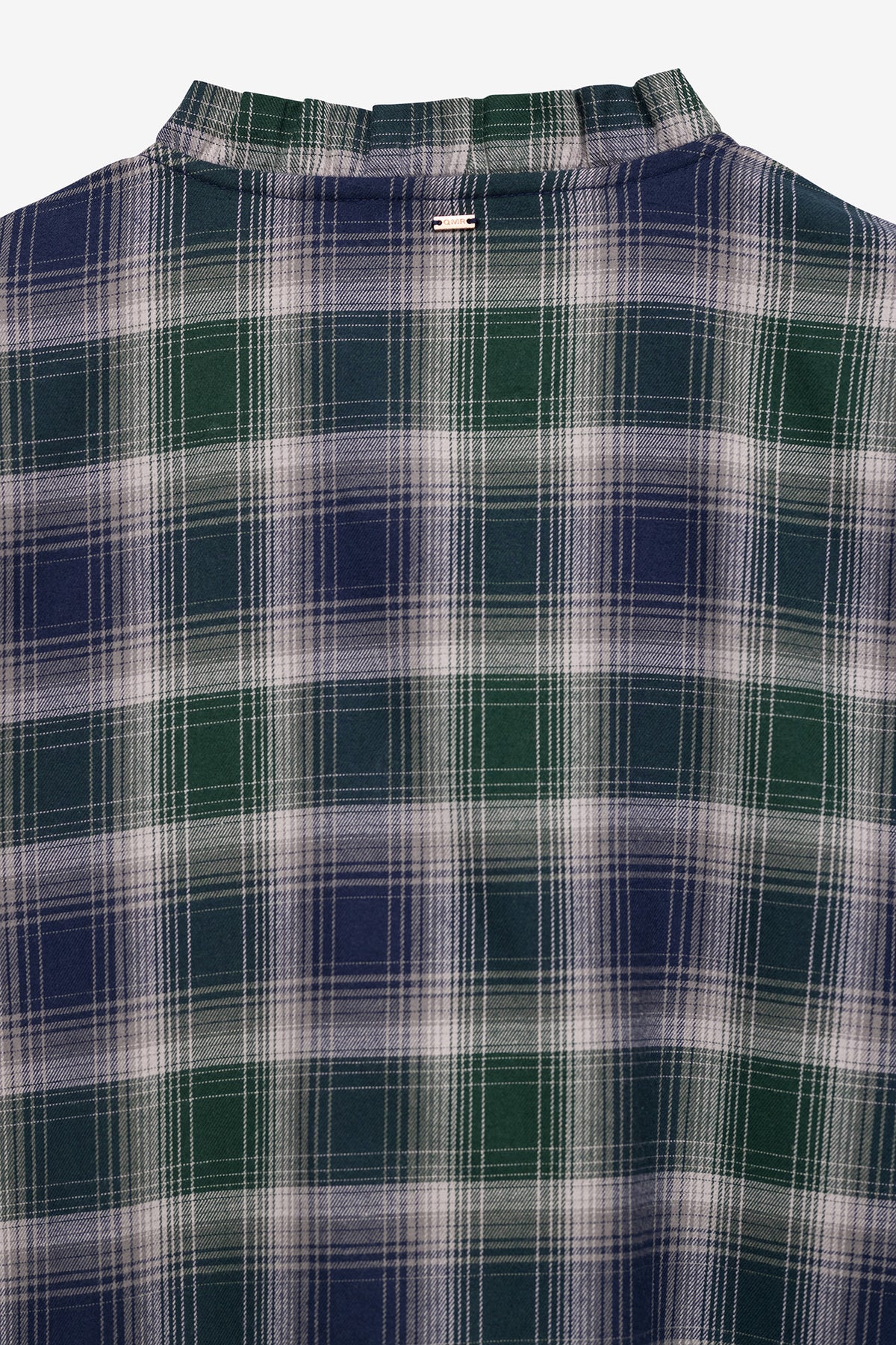 CAMISA DE CUELLO MAO A CUADROS