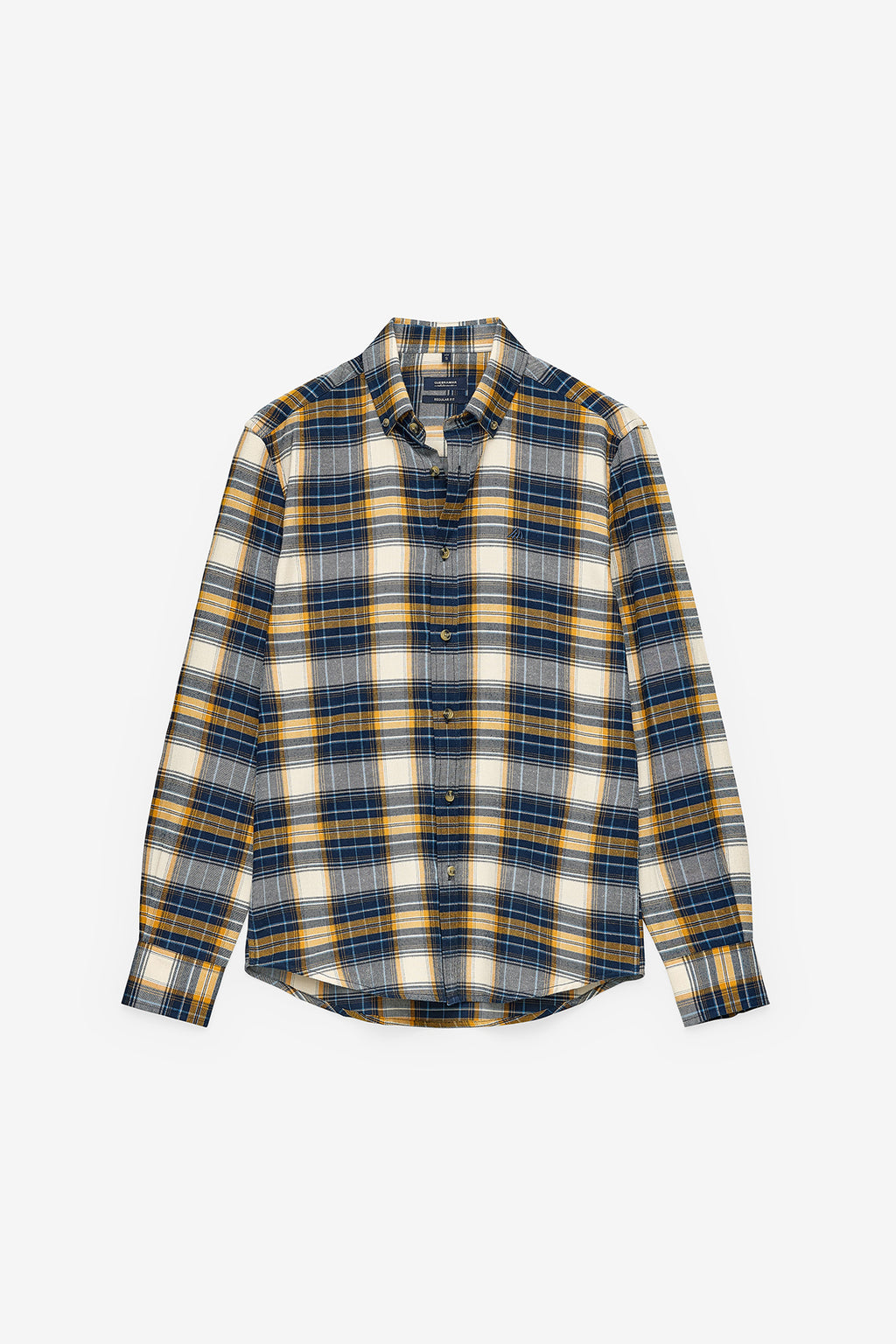 CAMISA DE CUADROS EN AZUL Y AMARILLO