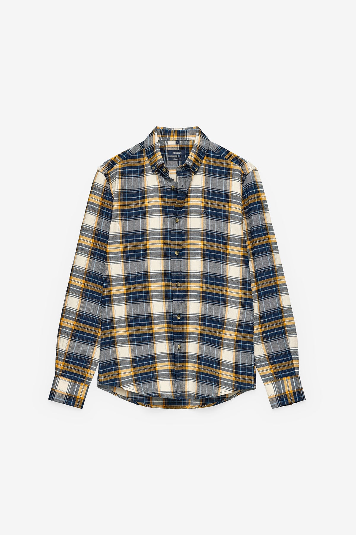 CAMISA DE CUADROS EN AZUL Y AMARILLO