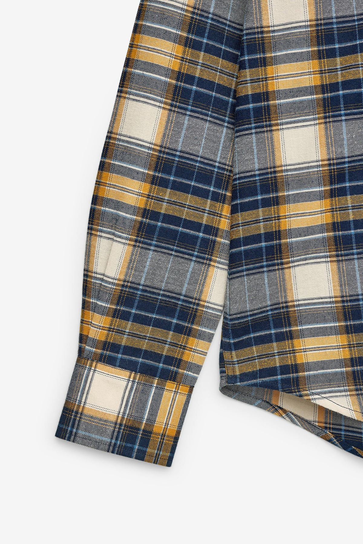 CAMISA DE CUADROS EN AZUL Y AMARILLO