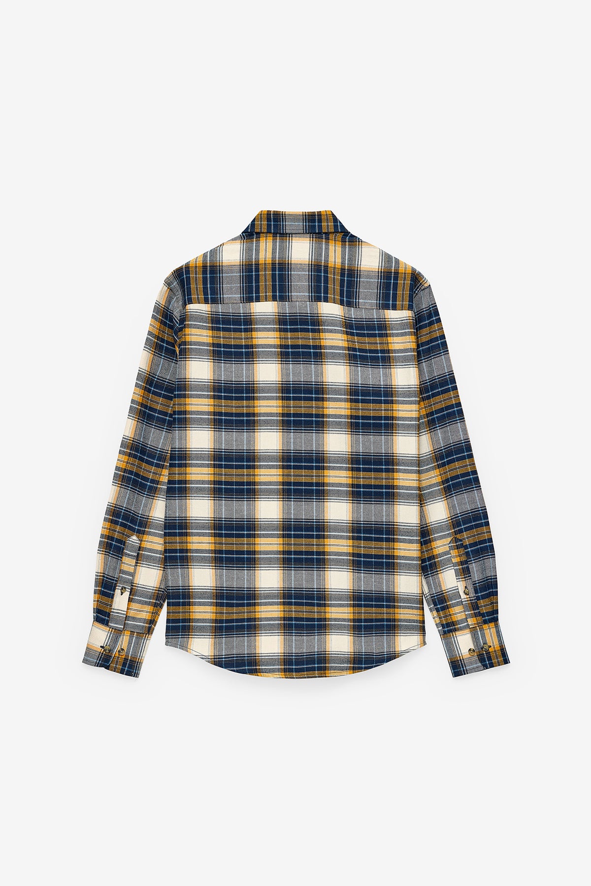 CAMISA DE CUADROS EN AZUL Y AMARILLO