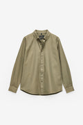 CAMISA SLIM FIT DE SARGA LAVADA