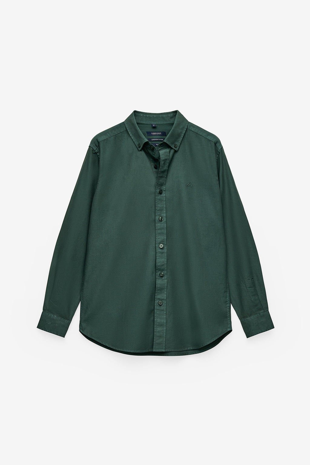 CAMISA SLIM FIT EN SARGA LAVADA