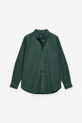 CAMISA SLIM FIT EN SARGA LAVADA
