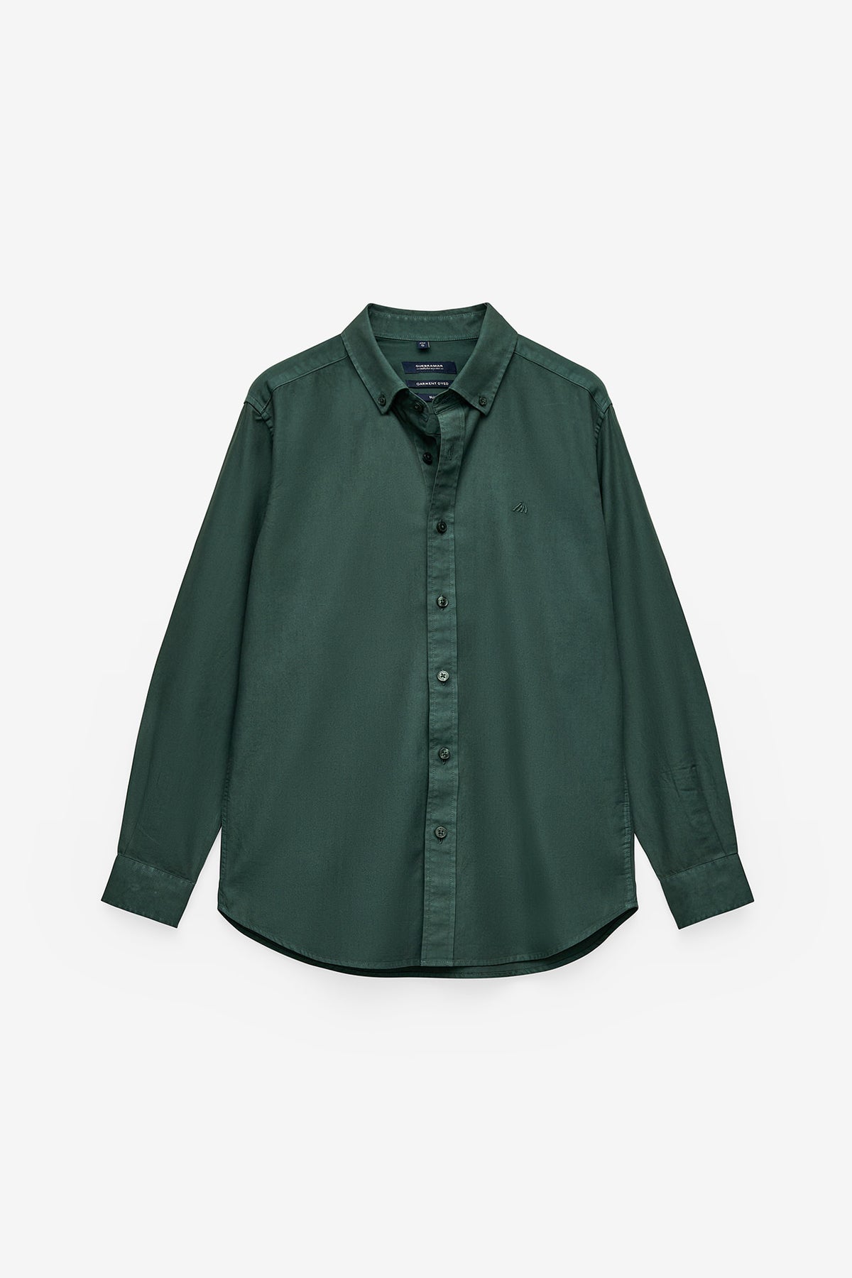 CAMISA SLIM FIT EN SARGA LAVADA