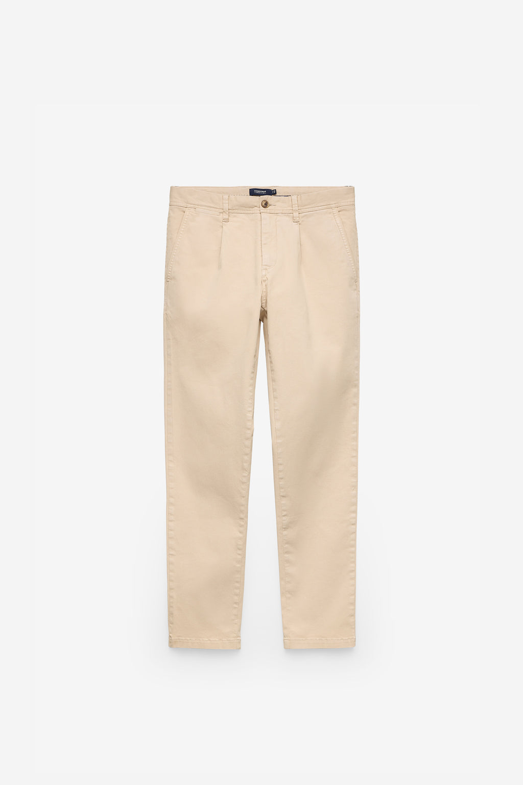 Pantalones chinos de sarga con pinzas