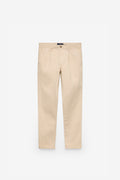Pantalones chinos de sarga con pinzas