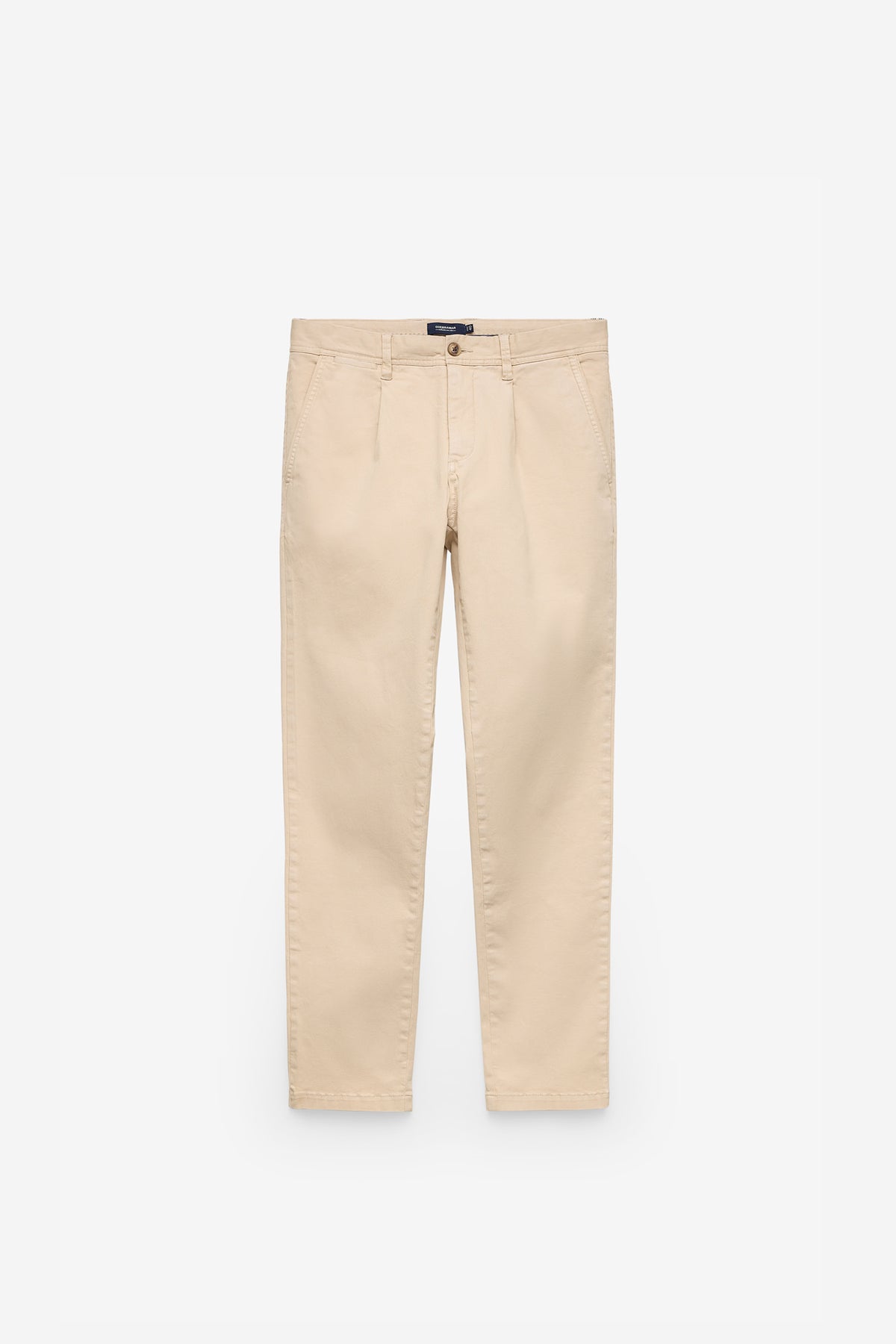 Pantalones chinos de sarga con pinzas