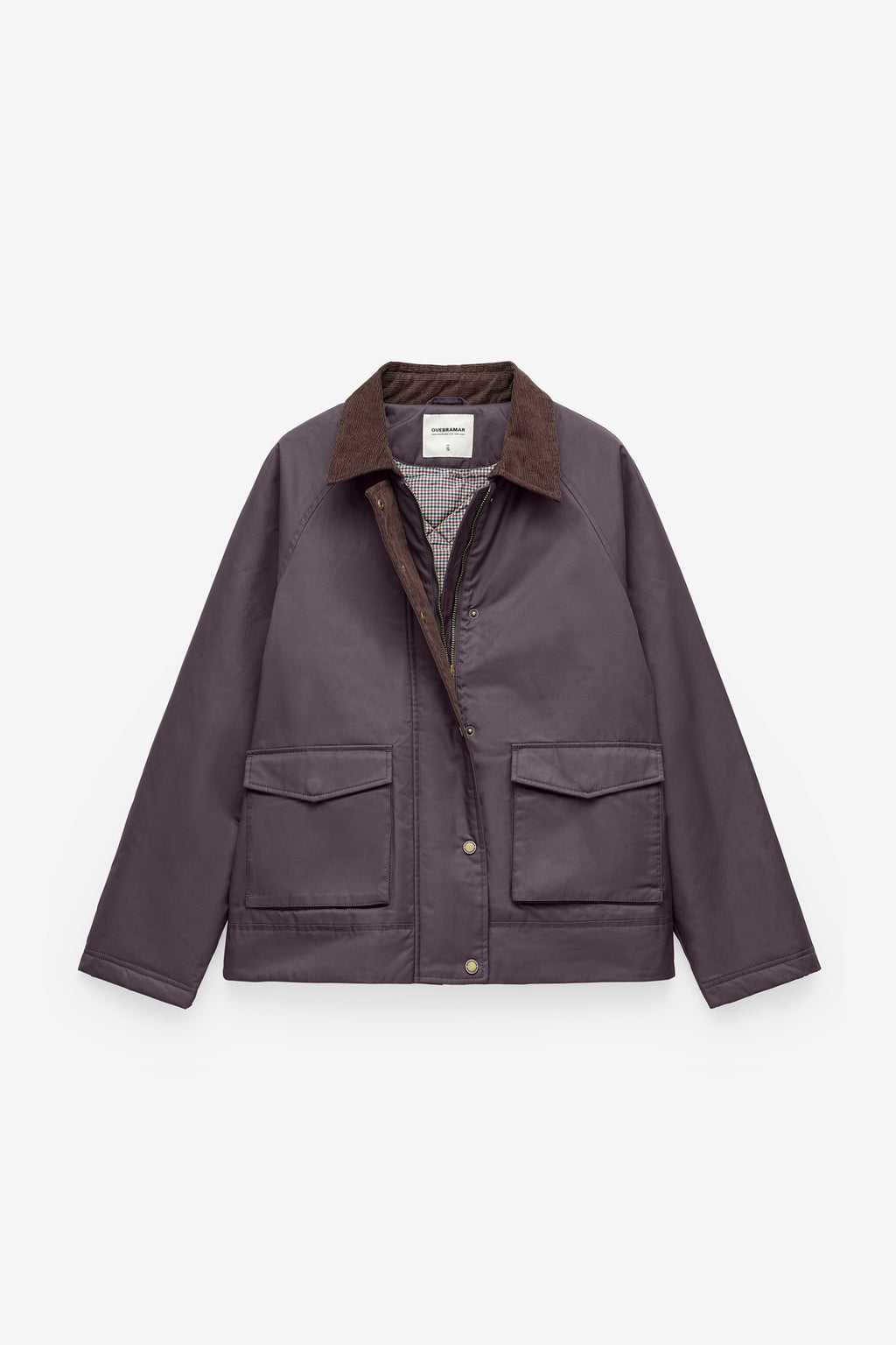 CHAQUETA ENCERADA CON CUELLO DE PANA