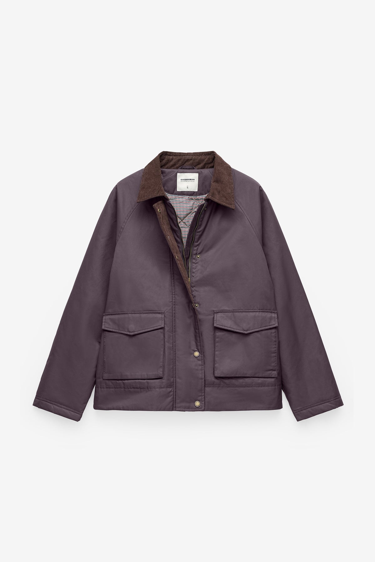 CHAQUETA ENCERADA CON CUELLO DE PANA