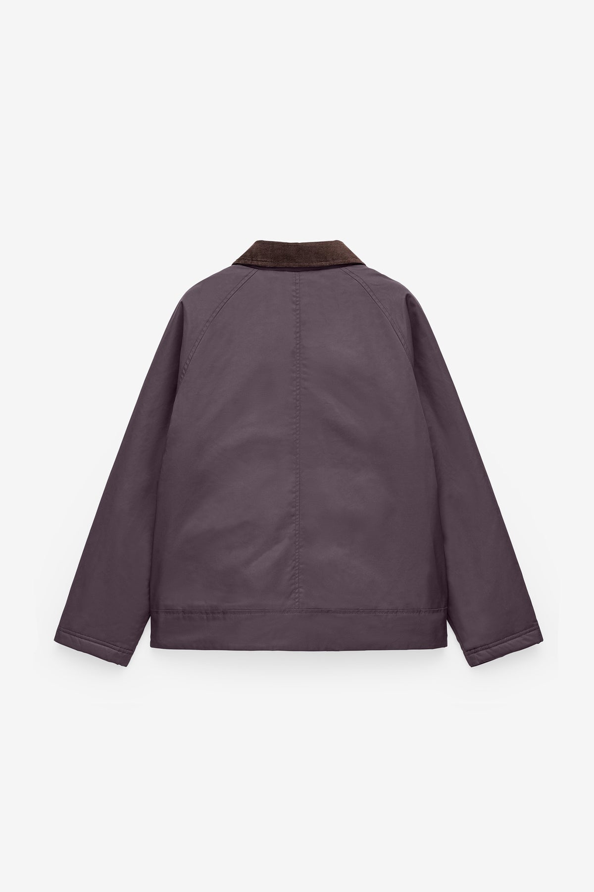 CHAQUETA ENCERADA CON CUELLO DE PANA